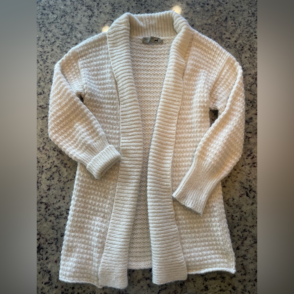 New Peruvian link 100% alpaca luxe soft knit Cardigan Sweater OS retail$195